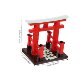 ULTECHNOVO 1 Set Miniature Gate Model Japanese Garden Decoration with Stone Steles for Micro Landscapes Table Decor and Fish Tank Ornament for Outdoor and Indoor Use
