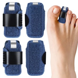 Tustao Blue Small Toe Splints for Straightening Hammer Toe Corrector Toe Straightener Finger Support Brace Stabilizer Women Men Broken Toe Support Easy to Wear and Use,Bunion Pads, Bunion Splints