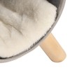 Cat Tunnel Bed Elevated Wooden Legs Cat Tunnel Soft Felt