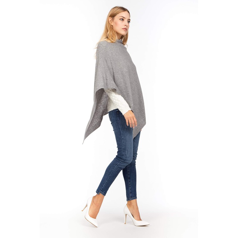 Marine Cashmere - Cashmere Blend Poncho for Women Delicate and