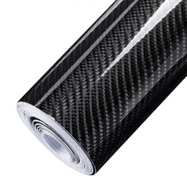 IlMondoMall 6D Carbon Sheet Real Wrapping Sheet Black Carbon Wrap (400 x 030 cm), Black)