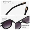 OSAGAMA Vintage Polarisierte Sonnenbrille Pilot Brille Oversized Sunglasses für Damen