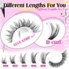 wiwoseo Self Adhesive Lashes Wispy Lash Clusters Clear Band Lashes