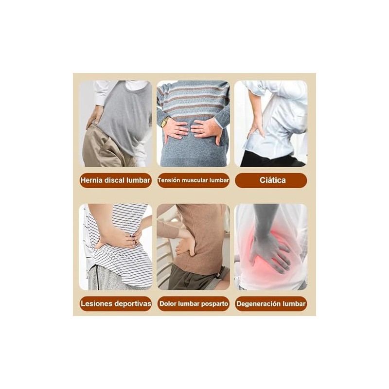 Cinturón de Soporte Lumbar, Cinturón lumbar Ajustable Unisex