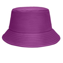 [Joyesplay] バケットハット メンズ 大きいザイズ 綿 日除け帽子 サファリハット 大きめ 深め 蒸れない UVカット UPF50＋ 春夏 紫外線対策 無地 軽量 小顔効果 折りたたみ 男女兼用 (JP, アルファベット, Free Size, パープル)