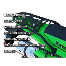 PMRACKS KLX300 KLX300SM Rear Rack (2024-Present) Motorcycle Luggage Rack 2024 Rear Cargo Carrier KLX 300 Accessories
