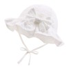 JANGANNSA Cotton Bow Baby Girls Hat Flower Infant Toddler Summer