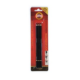 KOH-I-NOOR 8811 Pencil - Black Charcoal (Pack of 3)