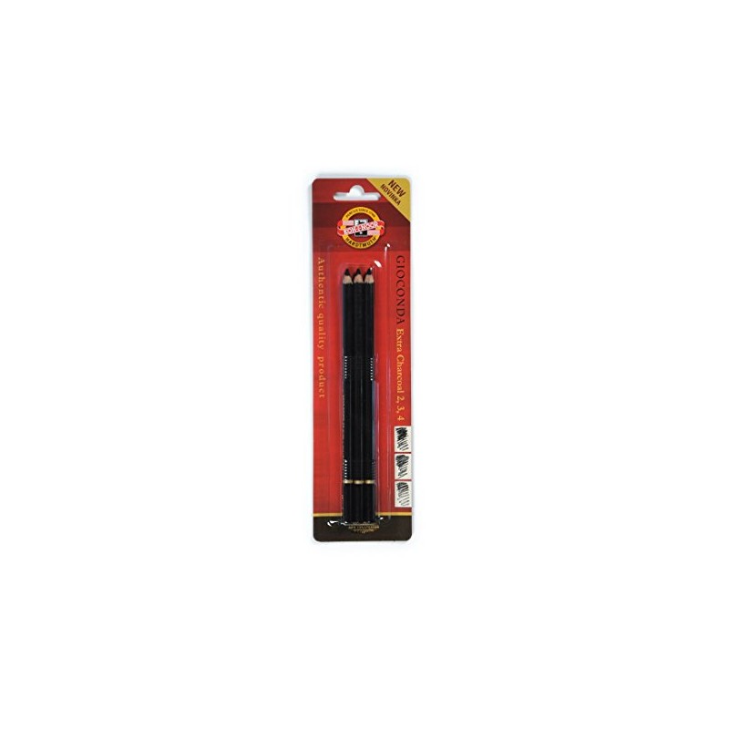KOH-I-NOOR 8811 Pencil - Black Charcoal (Pack of 3)