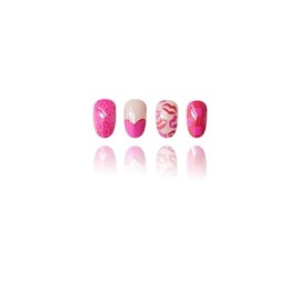 24 Pcs Valentine’s Day Press on Nails Short Fake Nails Valentines Nails with Red Lips Heart Design Almond False Nails Pink Red Full Cover Acrylic Nails Winter Glue on Nails Stick on Nails for Women