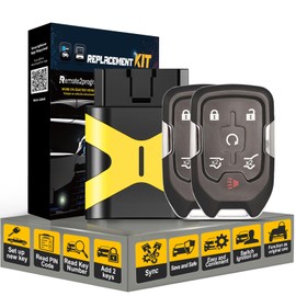 Remote2program Replacement Car Key Self Progrmmable Smart Keyless Entry Remote Control Compatible with 2015-2020 GMC Yukon XL Denali Chevy Suburban Tahoe HYQ1AA (2pcs self programming/HYQ1AA)