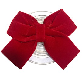 Ribbon, Magnetic Suction Magnet, Folding Smartphone Grip, Sockets, Korean Smartphone Ring, Stand, Grip Tok, Bunker Ring, 3D, Glossy, Cute (Red)