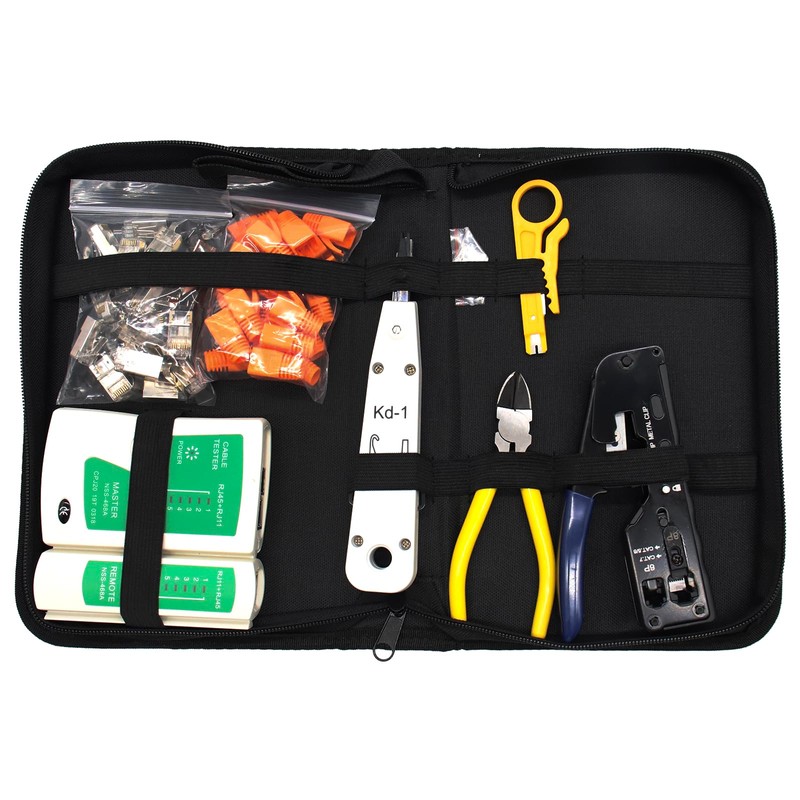 RJ45 Crimping Tool Network Connector Set, Network Tool Set, with