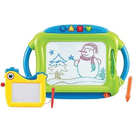 Magnetic Color Doodle Fun Drawing Board + Mini Doodle - Learning Education Interactive Activity Toy -Multicolor Writing Learning Tool - Touch and Stimulation - Sketch Pad Toy