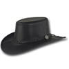 BARMAH HATS Squashy Fullgrain Leather Hat - Item 1026 (Black,