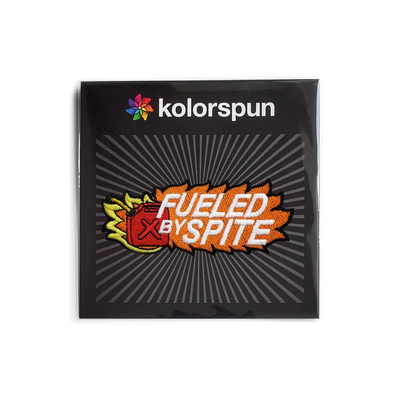Kolorspun Fueled by Spite Patch - Parche bordado para planchar