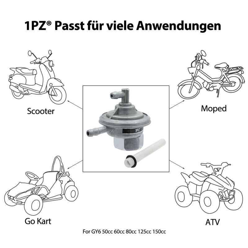 1PZ AOU-TA2 M16 Fuel Tap Vacuum Replacement for GY6 49cc