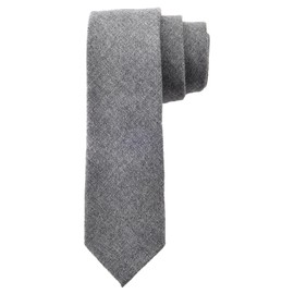 Men Ties, 6 CM Wool-Touched Necktie, Premium Pure Color Necktie, Classic Formal Business Elegant Neckties, Solid Uniform Pre-tied, Adjustable Neck Strap Tie for Men Business Wedding Party Work, Grey