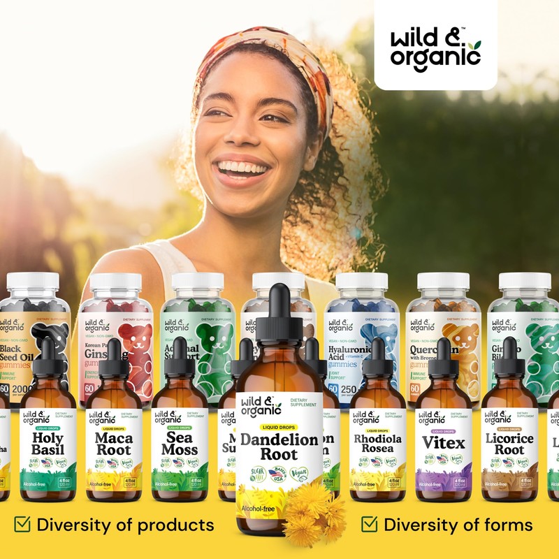 Wild & Organic Dandelion Root Extract Drops - Liver Cleanse