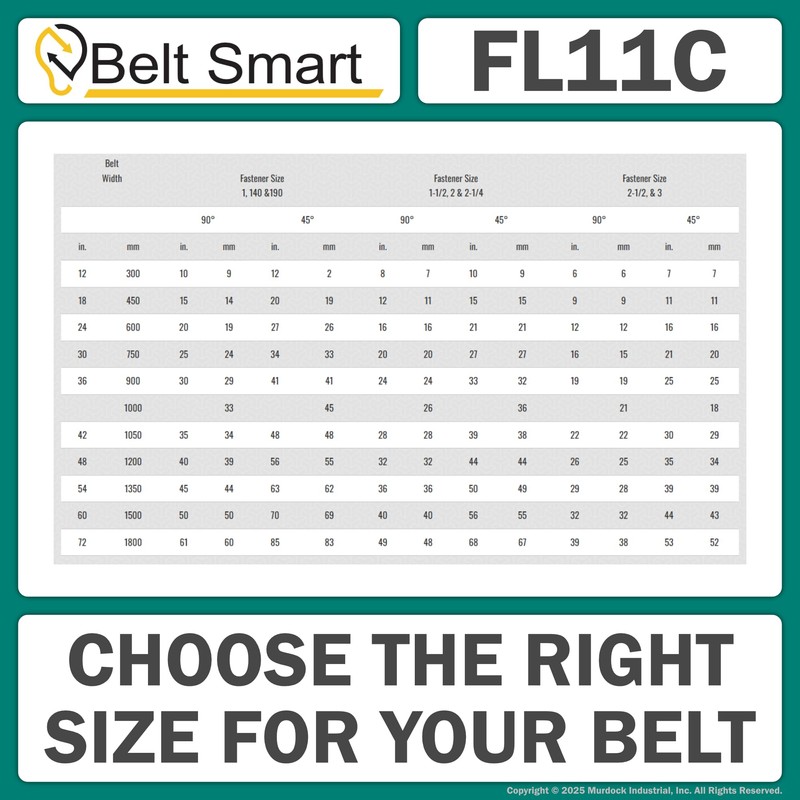 Genuine Flexco FL11C Belt Tape – 10 Foot Roll, 11/16"