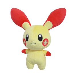 Sanei Boeki PP69 Pokémon All Star Collection Plush Toy, Plusle, Size S, W 8.1 x D 3.5 x H 8.9 in (20.5 x 9 x 22.5 cm)