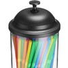 Patelai 10.6 Inch Clear Plastic Straw Dispenser and 100 Pcs