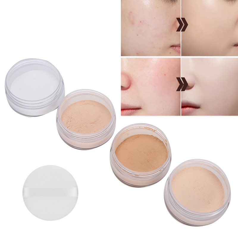 4pcs FOCALLURE Oil Control Loose Powder Moisturizing Face Setting Powder