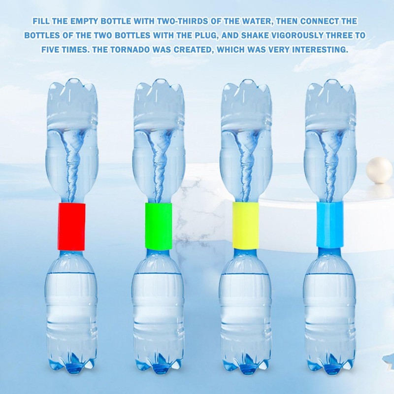 QIHUAN 15-Piece Water Bottle Vortex Connection Tube, Experimental Demonstration Supplies,