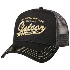 Stetson Racing Team Trucker Cap Men - Base mesh Baseball Snapback, with Peak, Peak Summer-Winter - One Size Black