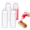 OLYCRAFT 4Pcs 3 Hole Squeeze Condiment Bottles 10oz/300ml Plastic Squeeze