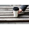 50 Vasos Desechables 12oz Para Café Kit Con Tapas Y
