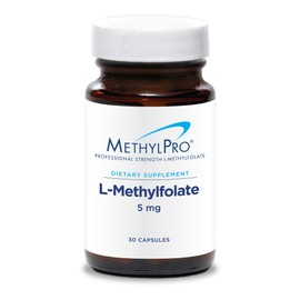 MethylPro L-Methylfolate 5 mg - L Methyl Folate, Methylfolate Supplement for Women & Men, Methylated Vitamin B9 (5-MTHF) for Brain Health, Focus, Calm - 30 Capsules (Pack of 1)