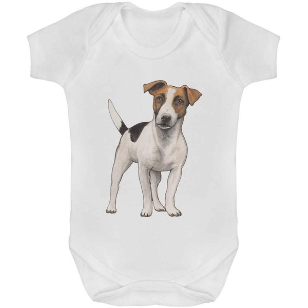 Azeeda 3-6 Monate 'Jack Russell' Baby-Wachstums-/Bodysuit (GR00084772)