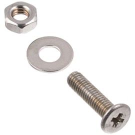 DAIDOHANT Thin Head Screw, Ultra-Low Head, Small Screw Set (With Nuts and Washers)