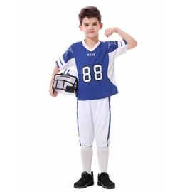 aicoaub Kids Football Helmet Costume Toddler Youth Boy Football Uniform Set for Boys Girls with Helmet Numbers Alphabet