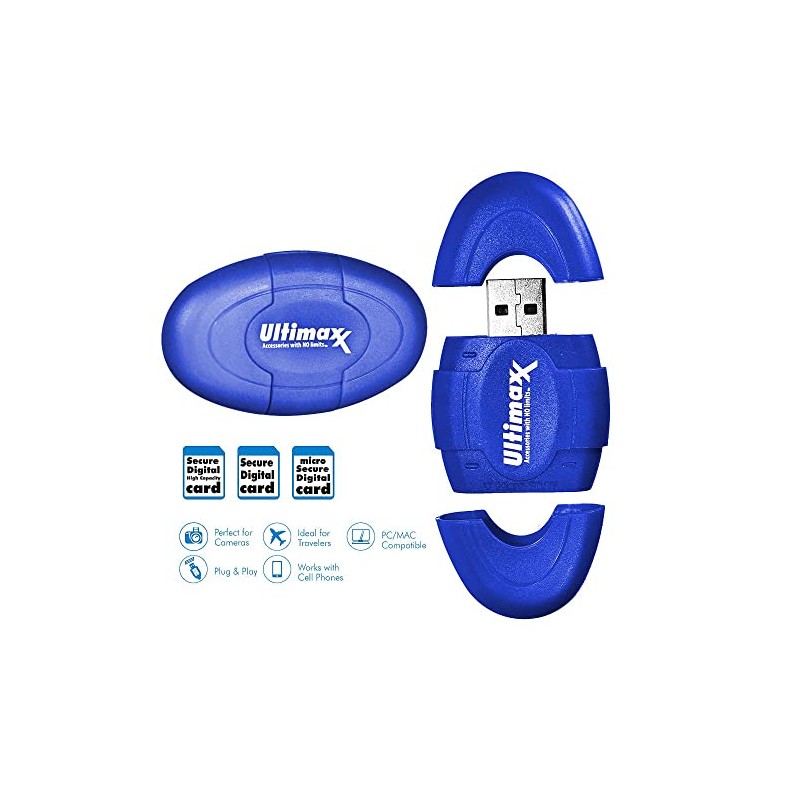 Ultimaxx USB High-Speed Card Reader & Writer for SD, SDHC,