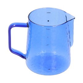 500ml Milk Frothing Pitcher Multipurpose Borosilicate Glass Milk Jug for Coffee Milk BeverageBlue