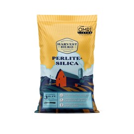 Harvest Hero Perlite+ Silica - Promotes Strong Plants - Used for Hydroponic Growing Systems, Transplanting, and Potting Soil (3 CF)
