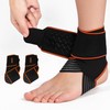 PROIRON Wraparound Ankle Brace Black Orange [Pack of 2]