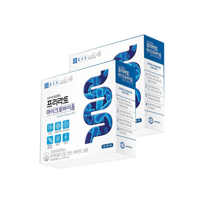 Jonggeundang 종근당 프리락토 마이크로바이옴 5g x 30포 2개 유산균 신바이오틱스