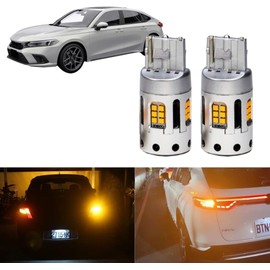 LED Bulb LED 2pc 7545 T20 LED Turn Signal Light Indicator Light Blinker Light Rear Turn Signal Compatible with Honda CIVIC 2021 2022 2023 2024