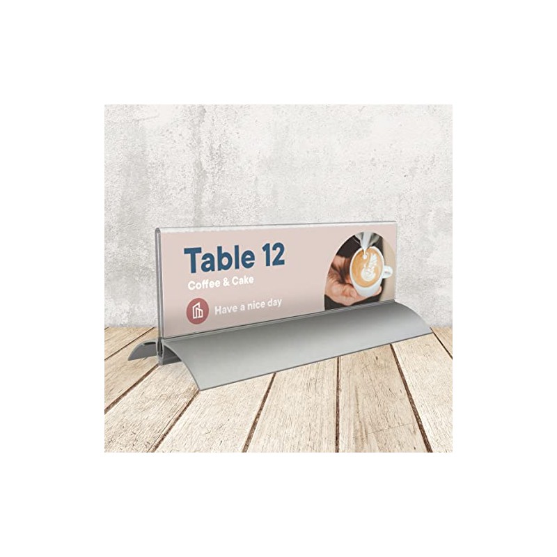 OPUS 2-Table Place Name Holder, 61 x 210mm, Crystal Clear