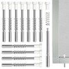 12 Packs Window Screen Plunger Latches with Caps, Aluminum Window