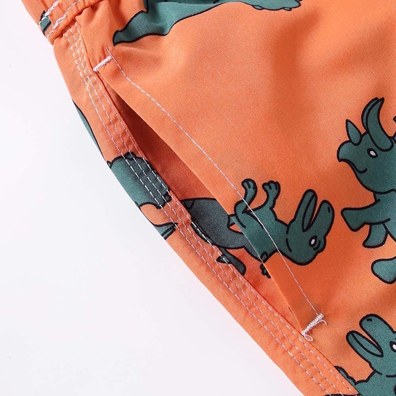 Little Hand Boy's Board Shorts, Orange 1