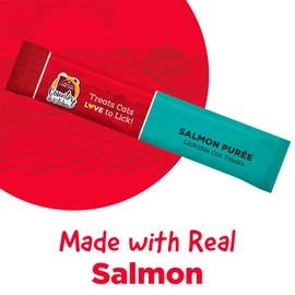 Country Kitchen Salmon Puree Lickable Cat Treats, 2 oz, Pack of 4