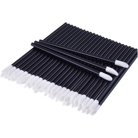 100 Uds pinceles desechables para labios lápiz labial varitas brillantes aplicador lápiz labial probador cepillo para pestañas herramienta de maquillaje negro