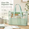 Transparent File Organizer for School & Office – Expandable PVC