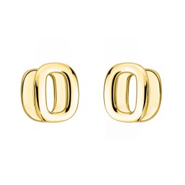 SOFIA MILANI - Women's Earrings 925 Silver - Geometry Stud Earrings, Yellow Gold, No Gemstone