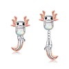ONEFINITY Axolotl Earrings 925 Sterling Silver Opal Stud Earrings Ocean