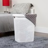 Mind Reader Slim Laundry Hamper with Lid, 50L Clothes Basket,
